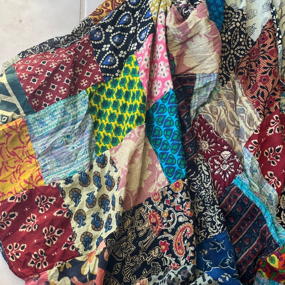 GYPSY ROSE HANDMADE Bohemian Patchwork Maxi Skirt NWT, Hippie - Picture 3 of 12